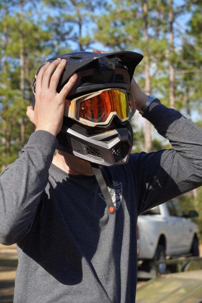 Geared up dirt biking