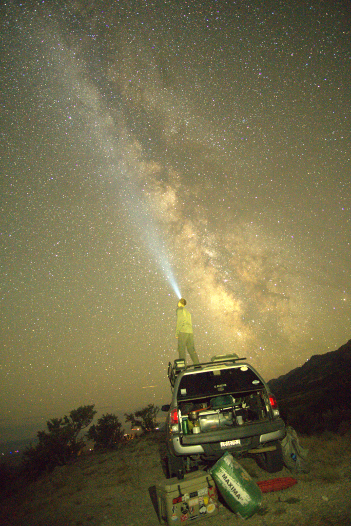 Milky Way astrophotography in Nevada long exposure