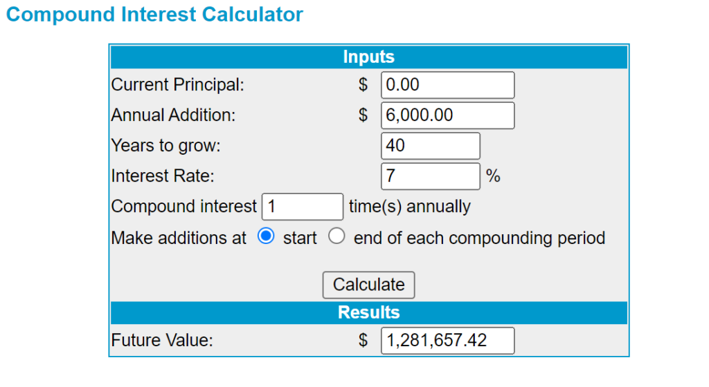 compound interest calculator